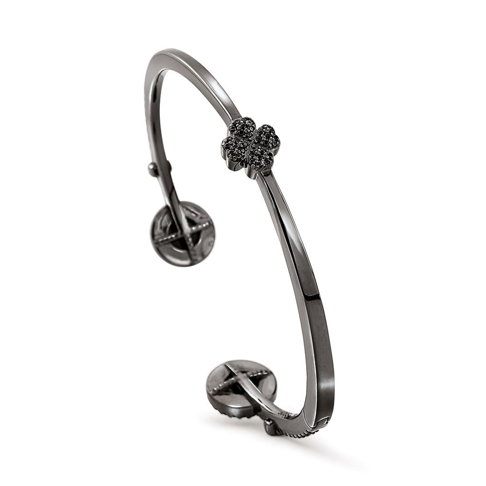 Črna srebrna zapestnica