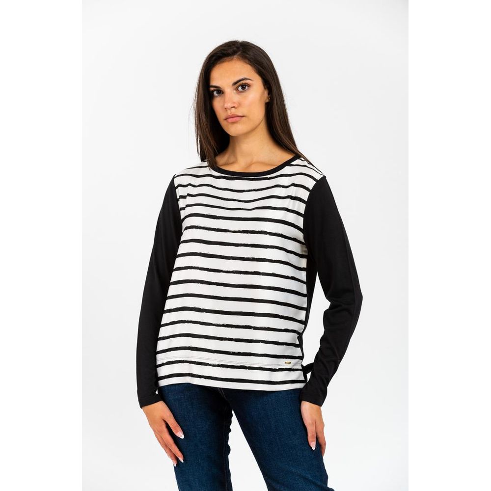 Črna modalna majica z dolgimi rokavi