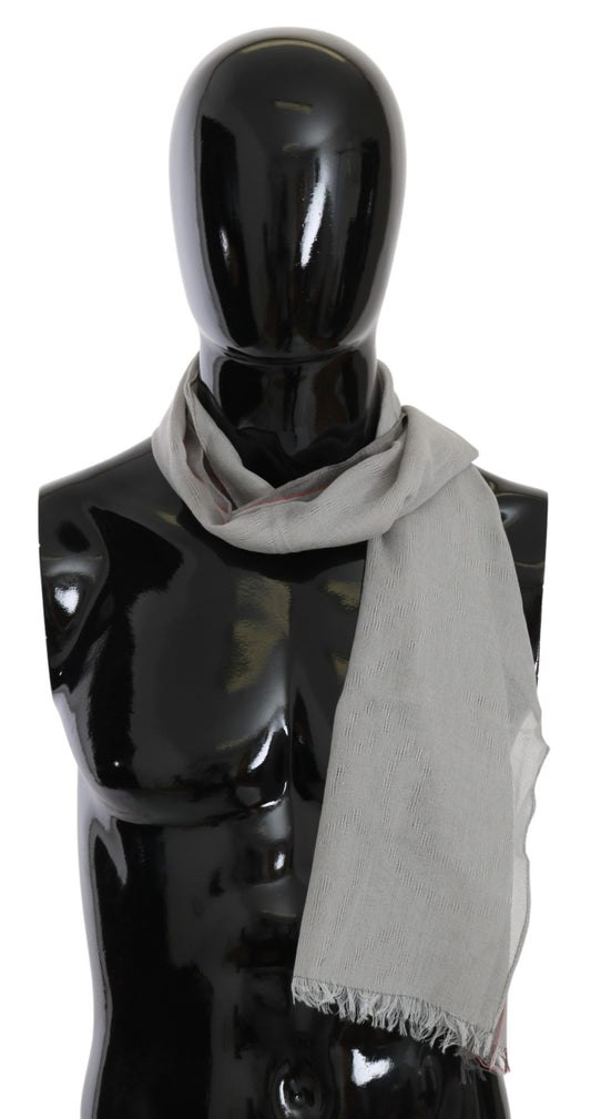 Costume National Elegantni sivi bombažni moški šal