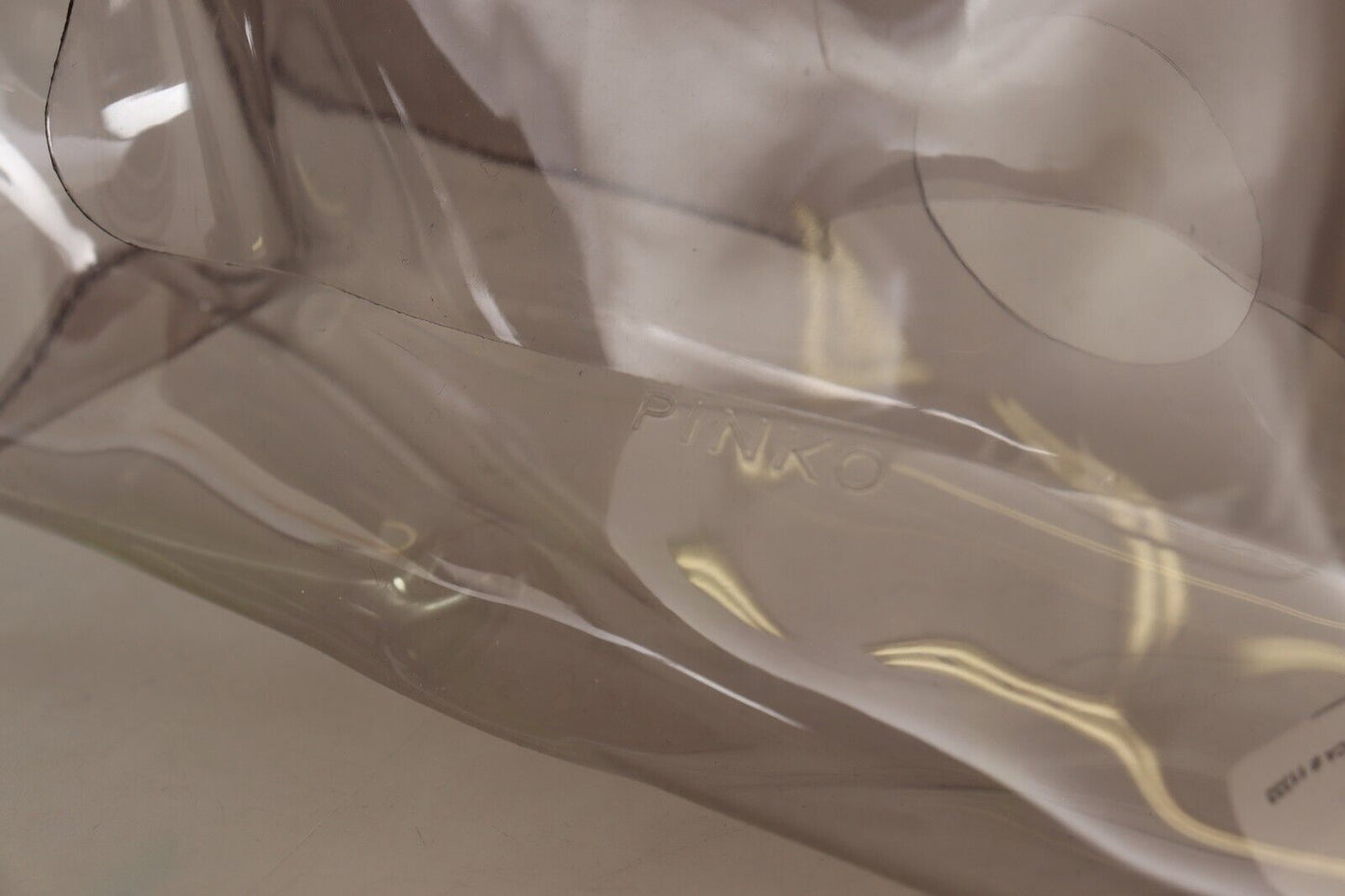 PINKO Chic Transparent Clutch za večerno eleganco