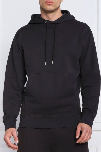 Hugo Boss Elegantna temno modra bombažna jopa s kapuco