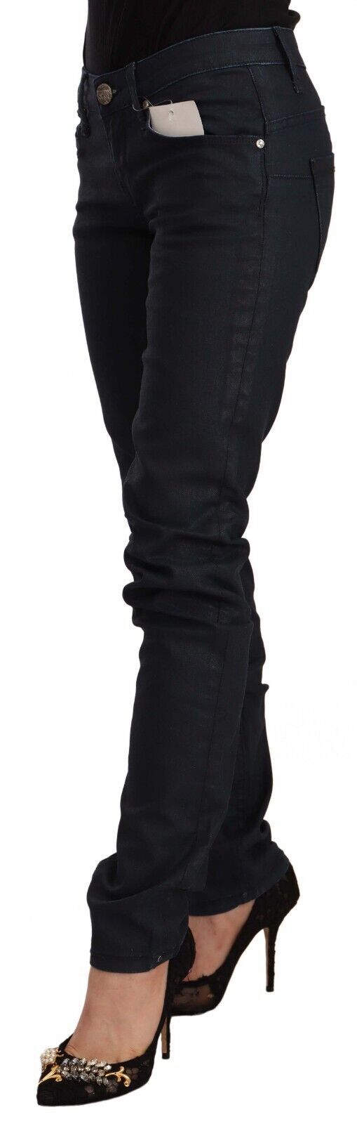 Acht Chic Nizki pas Skinny Black Denim