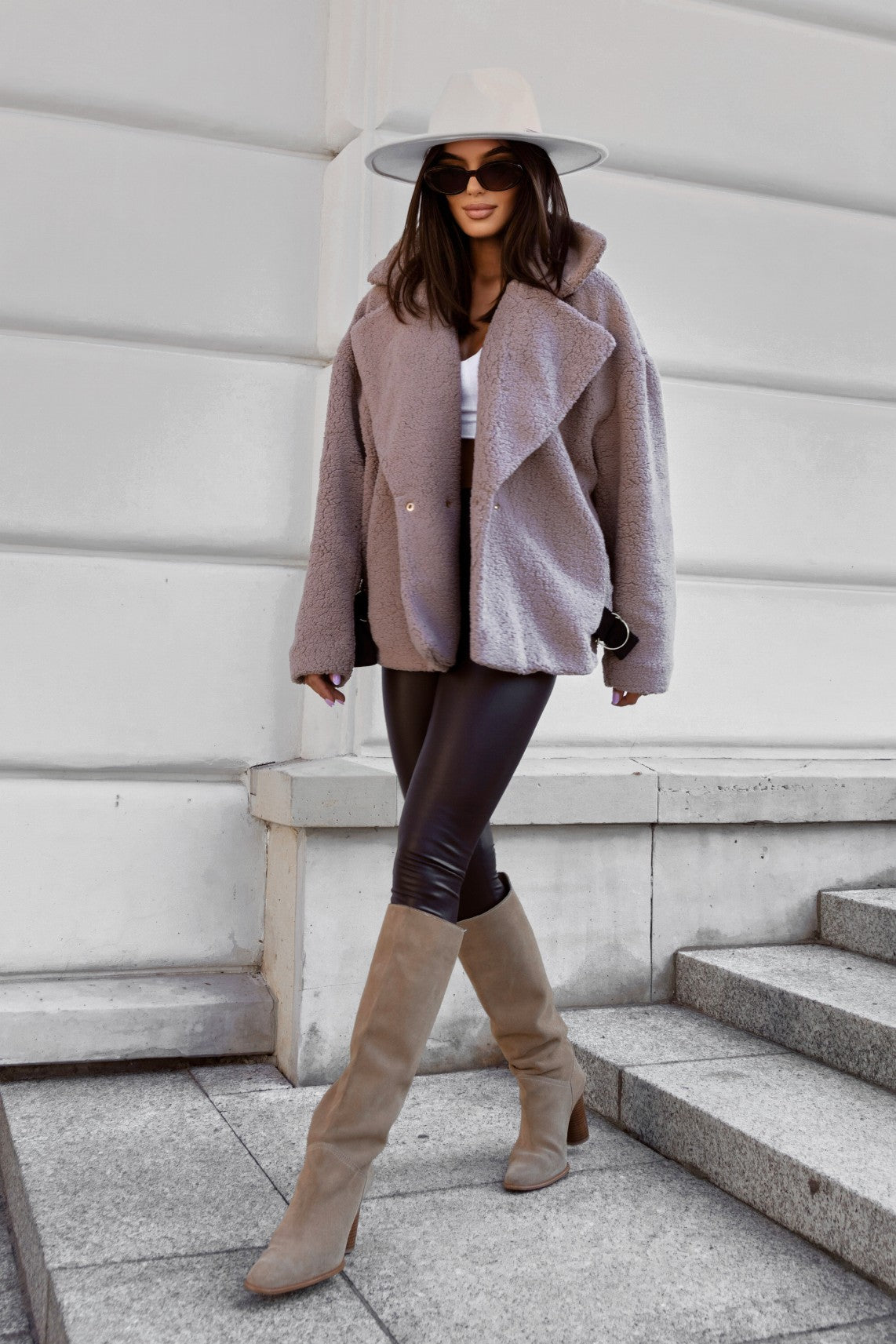 FLUFFY jakna - Taupe