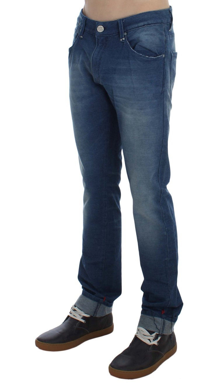 Acht Slim Fit Modro opran italijanski džins