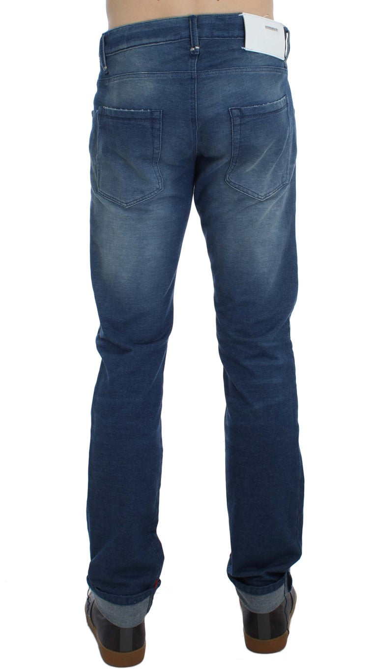 Acht Slim Fit Modro opran italijanski džins