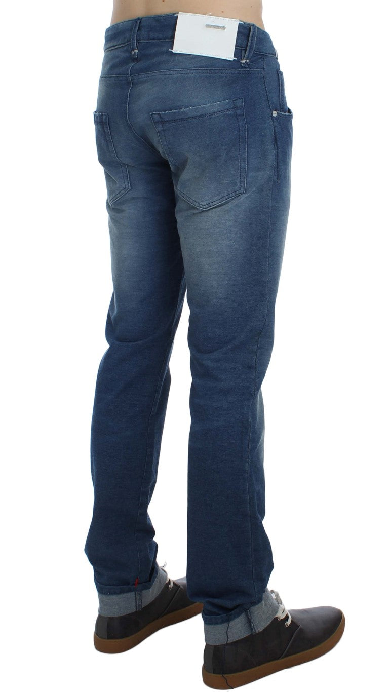 Acht Slim Fit Modro opran italijanski džins