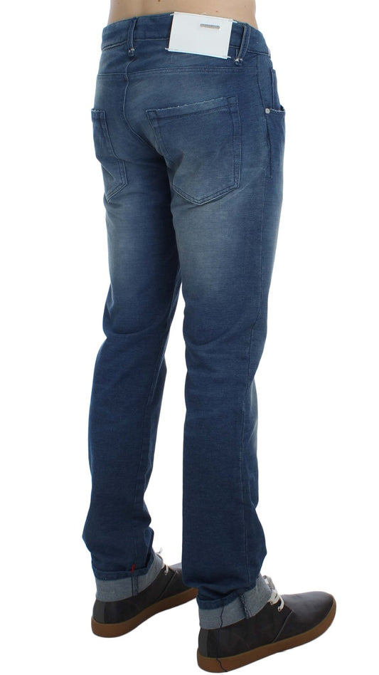 Acht Slim Fit Modro opran italijanski džins