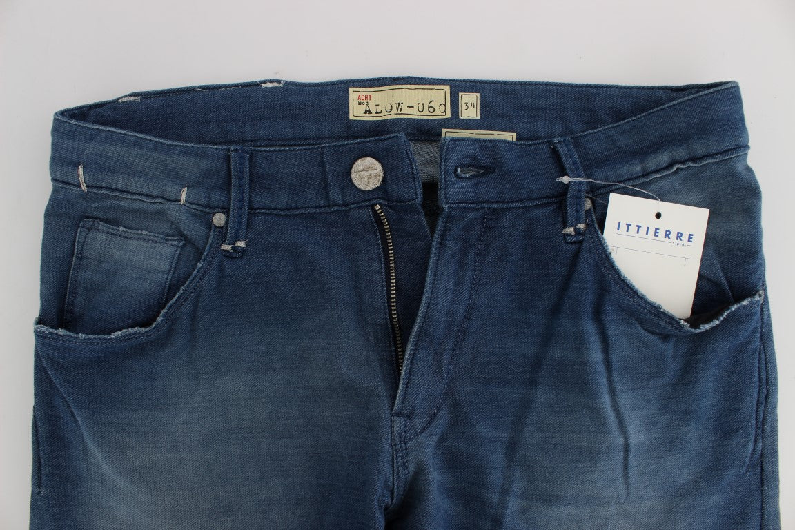 Acht Slim Fit Modro opran italijanski džins