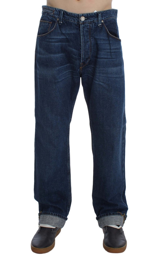 Acht Chic Baggy Loose Fit Modre kavbojke za moške