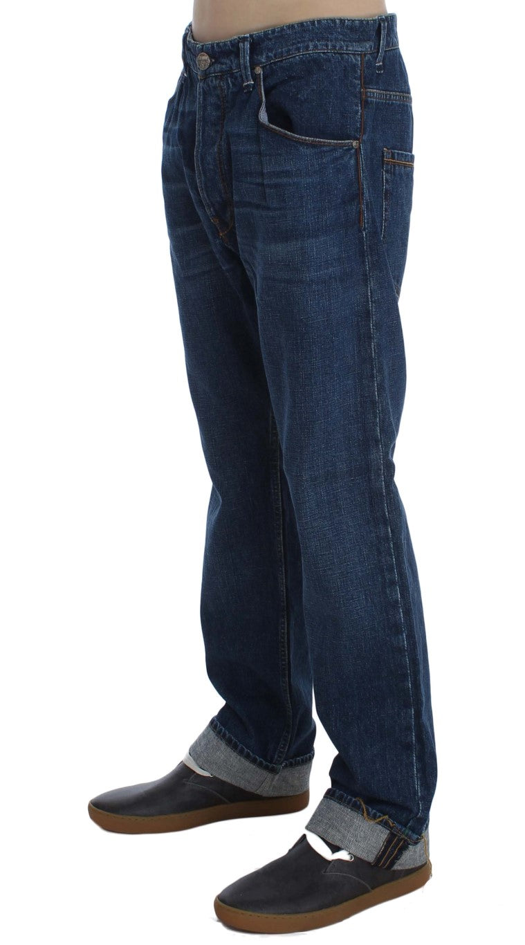 Acht Chic Baggy Loose Fit Modre kavbojke za moške