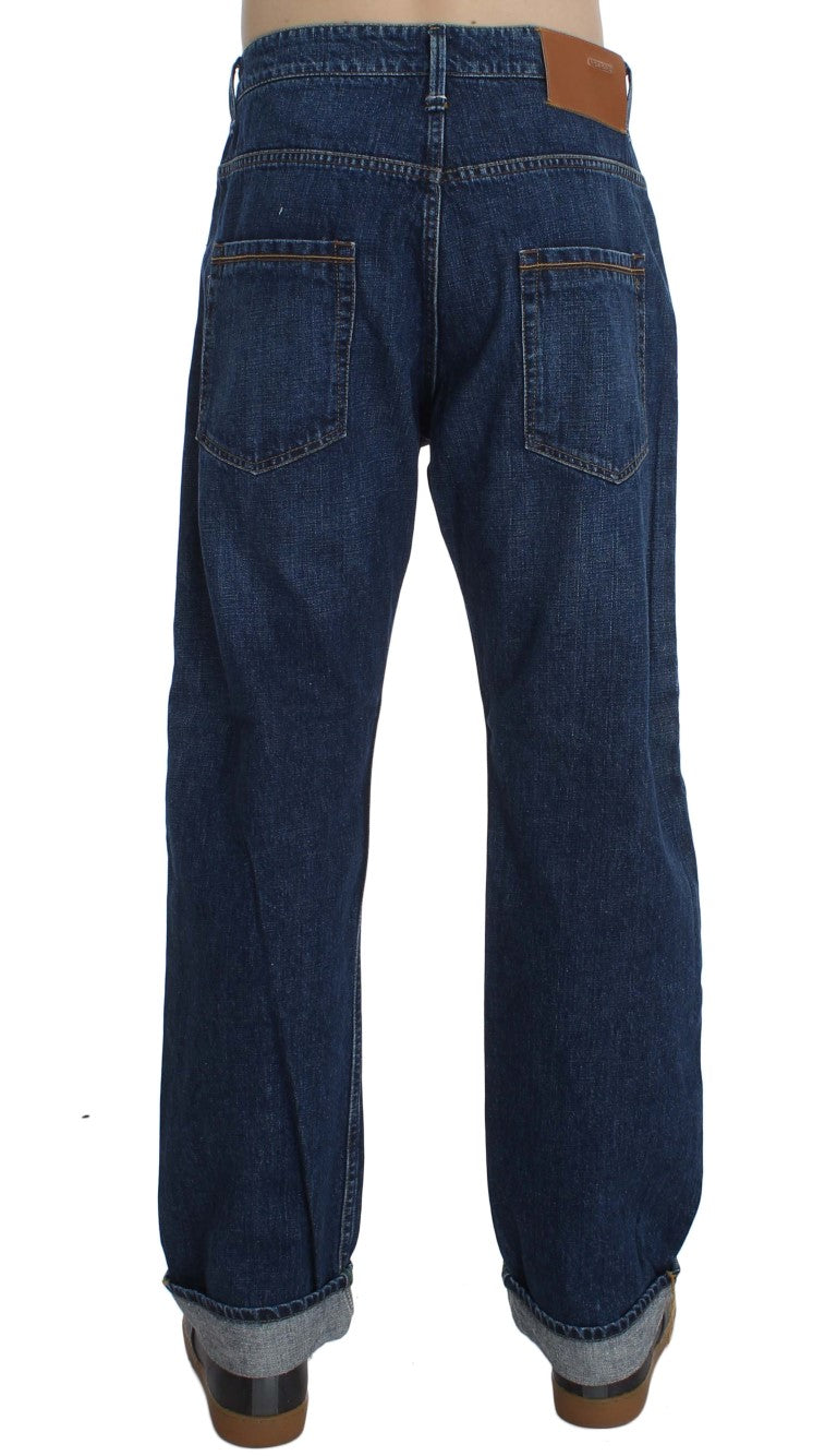 Acht Chic Baggy Loose Fit Modre kavbojke za moške