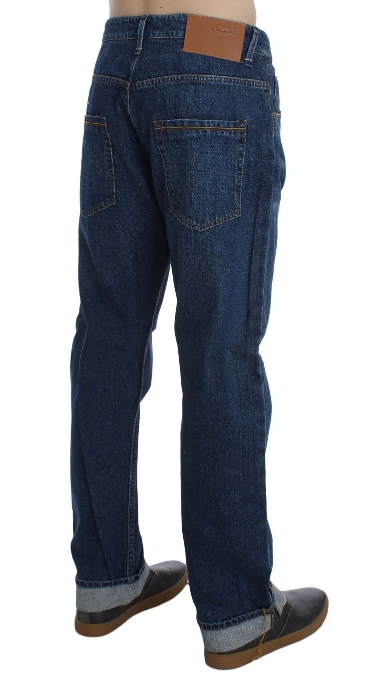 Acht Chic Baggy Loose Fit Modre kavbojke za moške