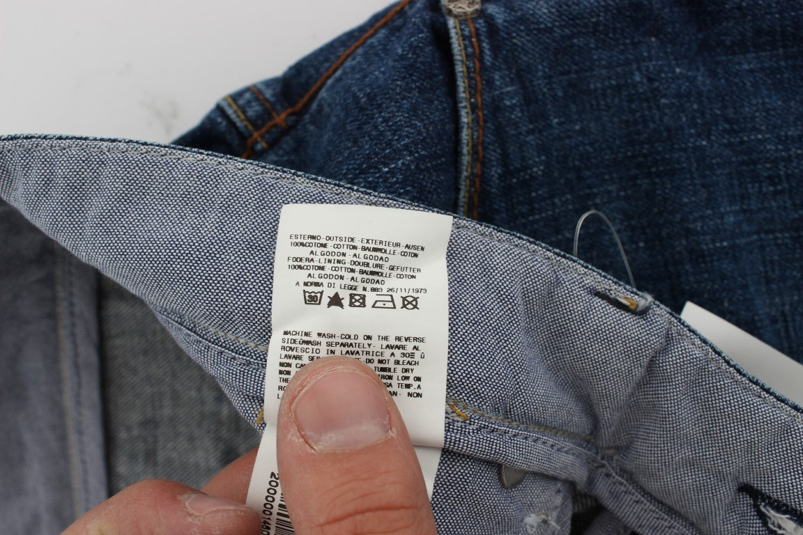 Acht Chic Baggy Loose Fit Modre kavbojke za moške