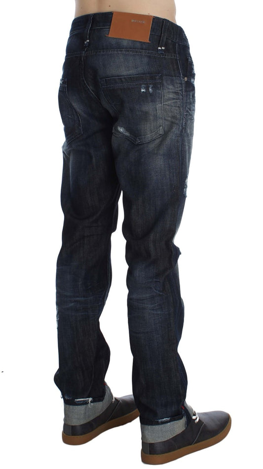 Acht Elegant Regular Straight Fit Modre kavbojke