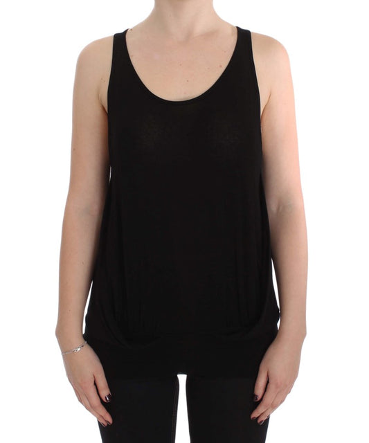 PLEIN SUD Elegantna črna bluza Cami Tank Top