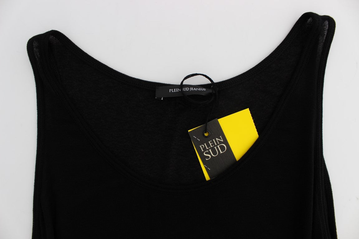 PLEIN SUD Elegantna črna bluza Cami Tank Top