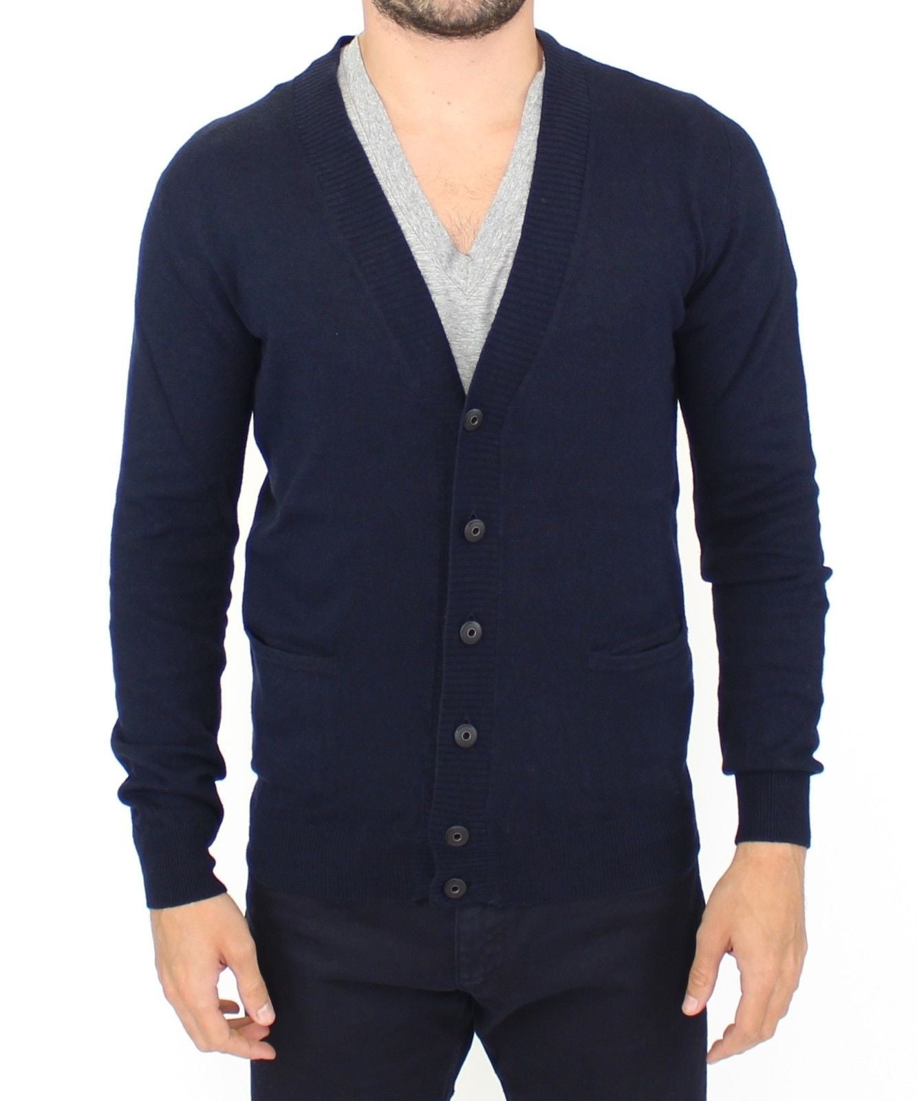 Ermanno Scervino Chic Modra jopica iz volnene Blend