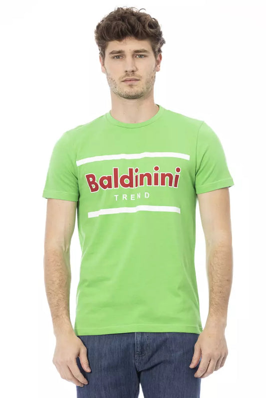 Baldinini Trend Zelena bombažna moška majica