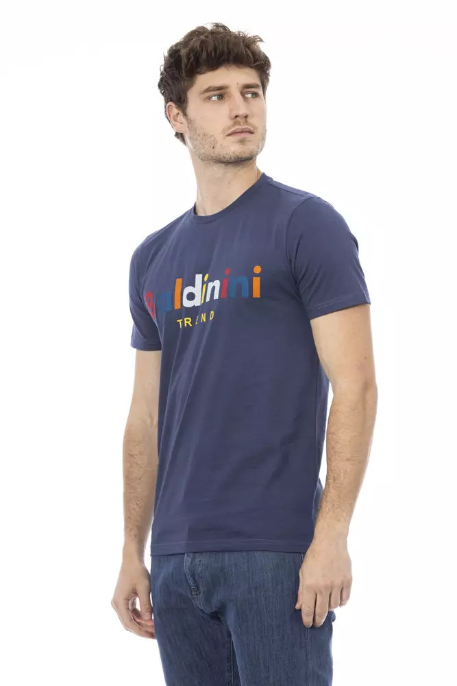 Baldinini Trend Modra bombažna moška majica
