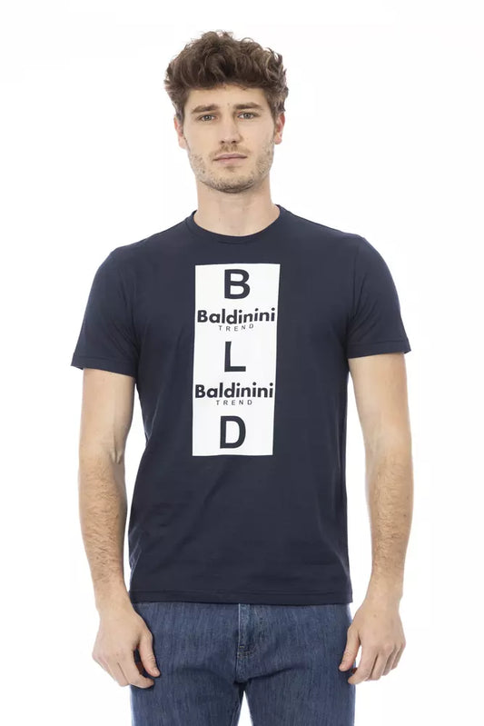 Baldinini Trend Modra bombažna moška majica