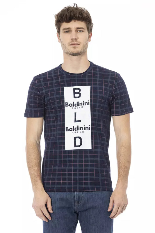 Baldinini Trend Modra bombažna moška majica