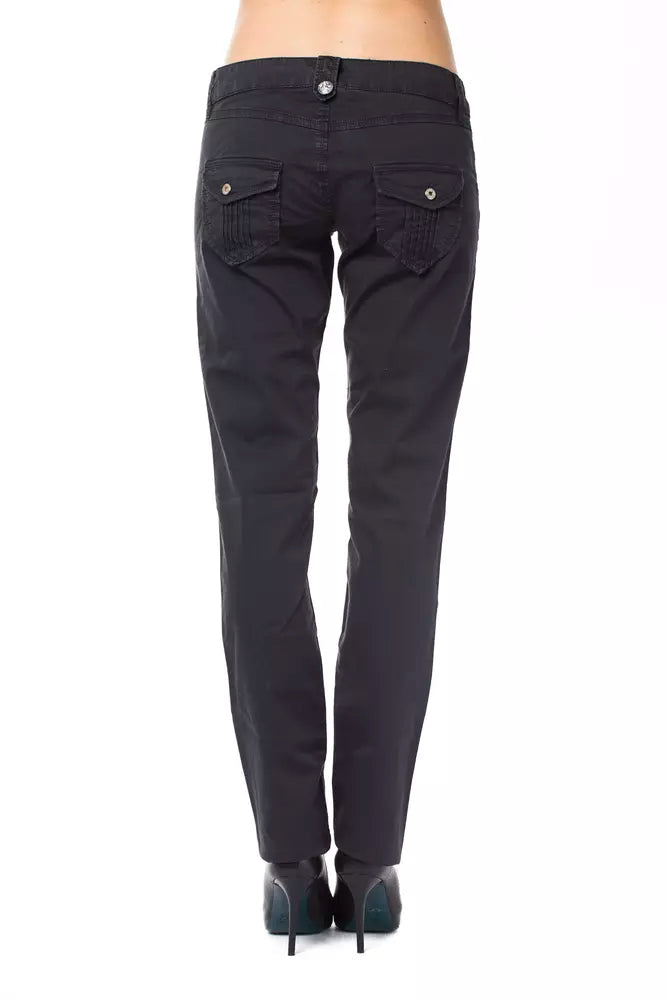 Ungaro Fever Blue Cotton Women's Pants
