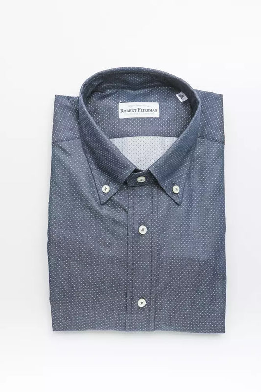 Robert Friedman Blue Cotton Mens Shirt