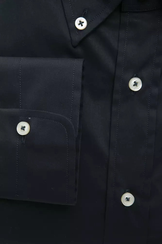 Robert Friedman Black Cotton Men's Shirt