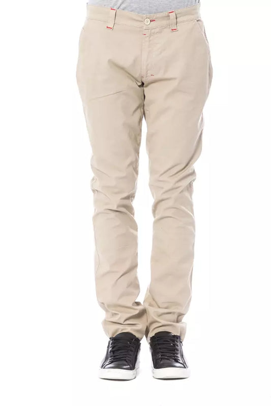 Verri Beige Cotton Men Chino Pants