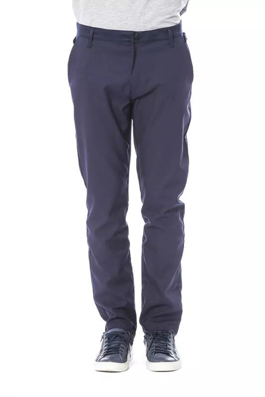 Verri Blue Polyester Men Pants