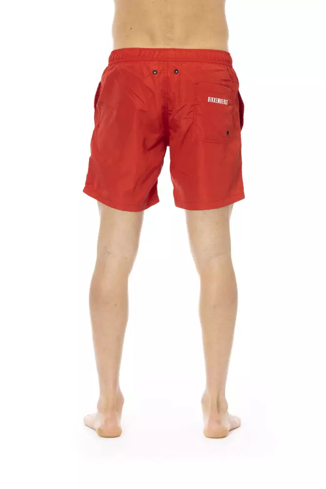 Bikkembergs Red Polyester Men's Swim Short