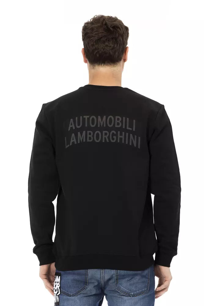 Automobili Lamborghini Moški pulover iz črnega bombaža