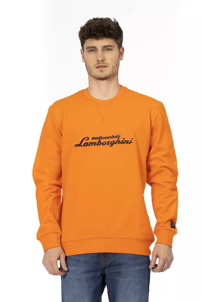 Automobili Lamborghini Oranžni bombažni moški pulover