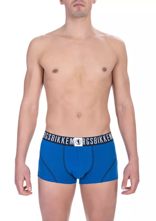 Bikkembergs "Blue Cotton Men Underwear Trunk Twin Pack"