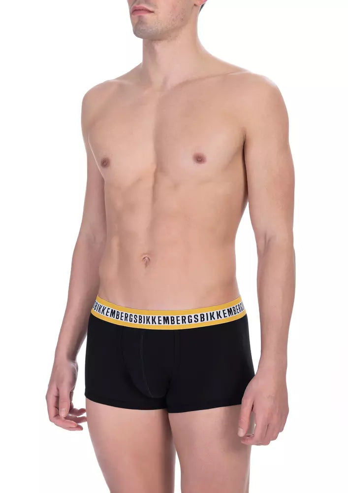 Bikkembergs Black Cotton Men's Trunk Underwear Twin Pack