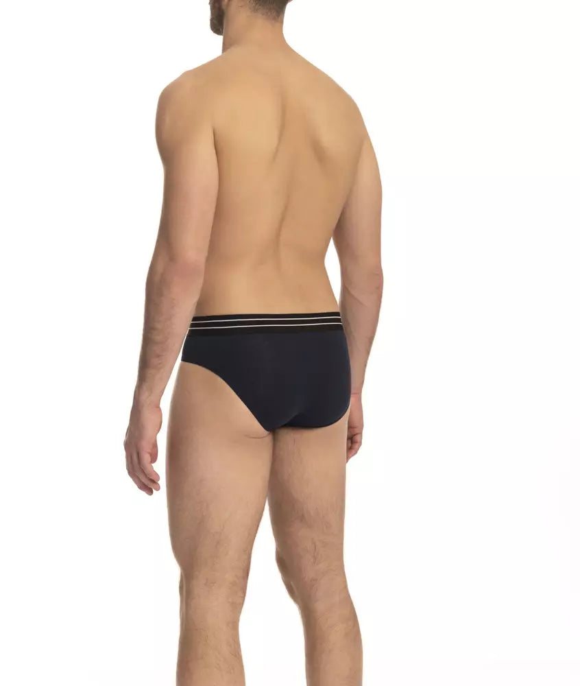 Cavalli Class Blue Cotton Men Underwear Three-Pack