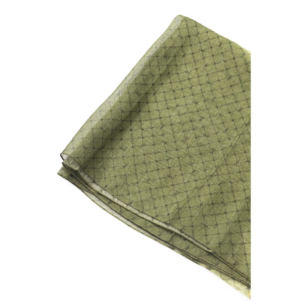 Trussardi Green Silk Men Scarf