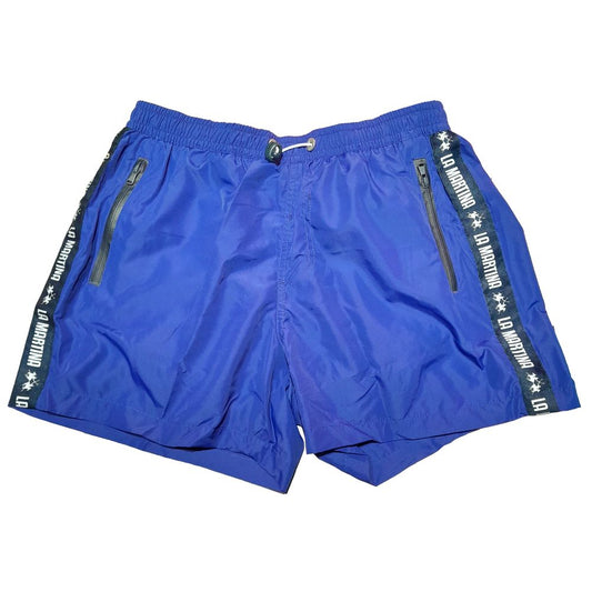 La Martina Blue Polyester Men's Swimwear Trunks