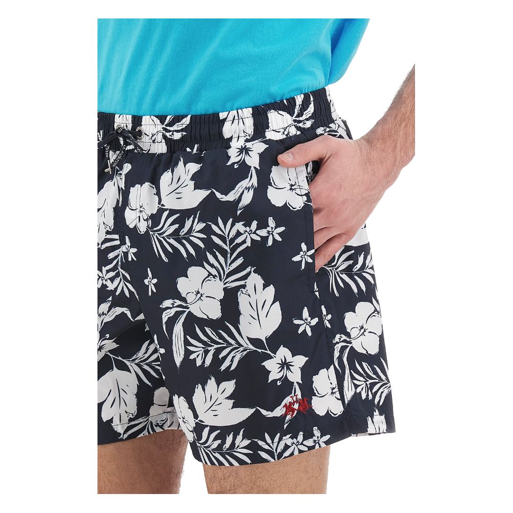 La Martina Blue Polyester Men Swim Trunk