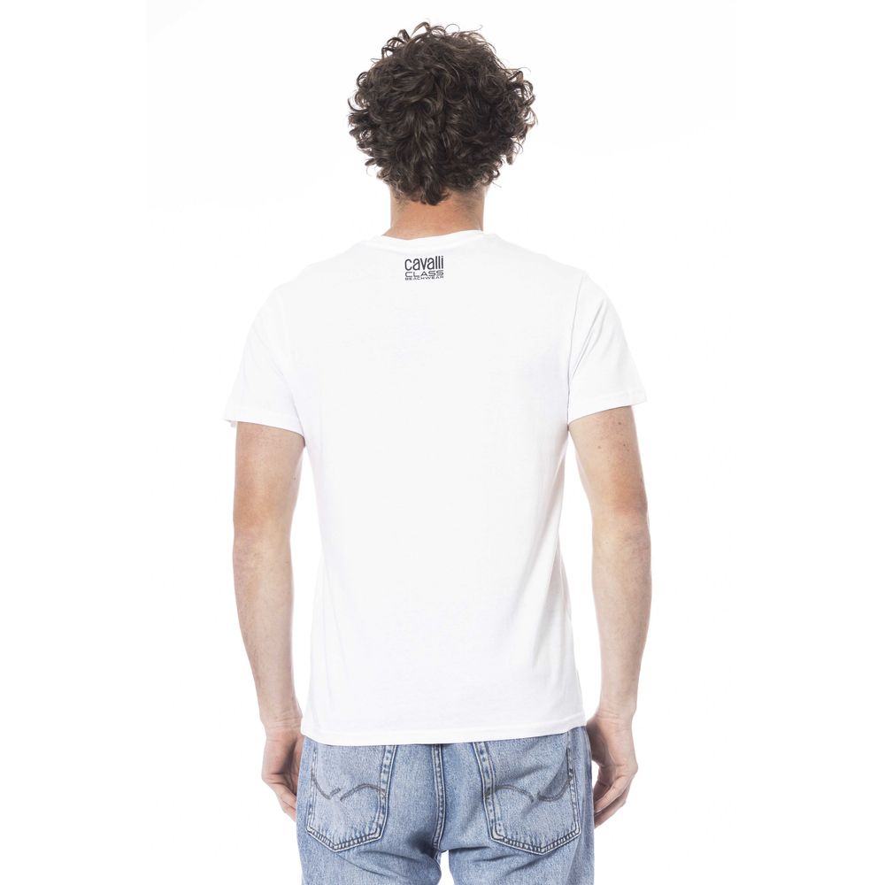 Cavalli Class White Cotton Men's T-Shirt