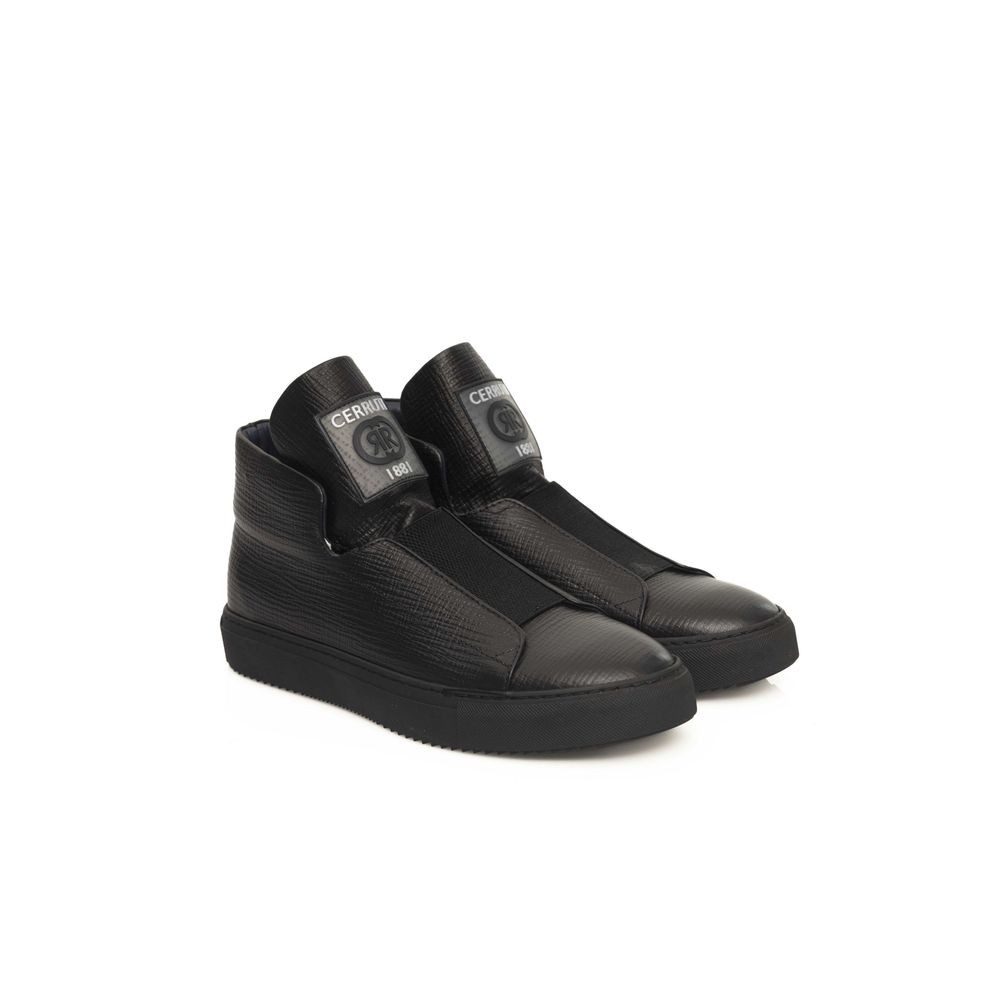 Cerruti 1881 Black Calfskin Moški športni copati