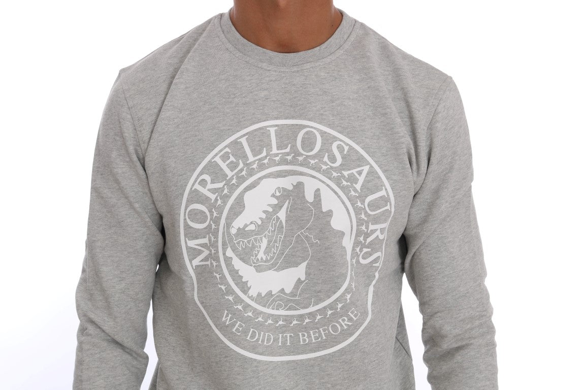 Frankie Morello Chic Morellosaurs Bombažni pulover z izrezom
