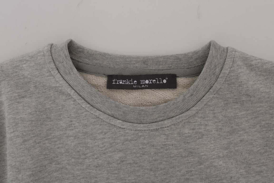 Frankie Morello Chic Morellosaurs Bombažni pulover z izrezom