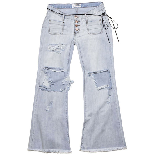 One Teaspoon Blue Cotton Women's Flared Jean