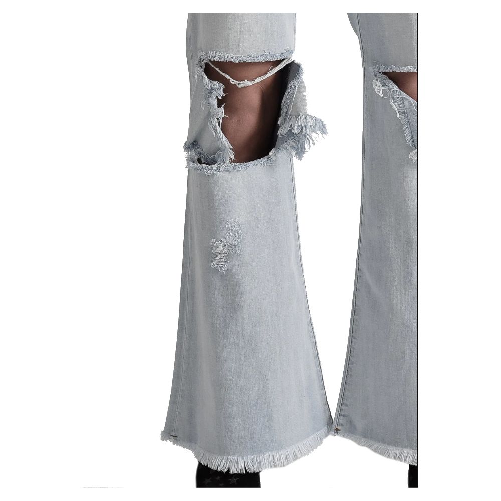 One Teaspoon Blue Cotton Women's Flared Jean