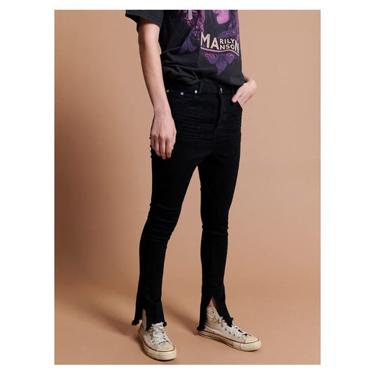 One Teaspoon Black Cotton Women's Jean