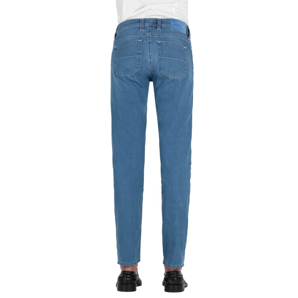 Tramarossa Light Blue Cotton Men Jeans