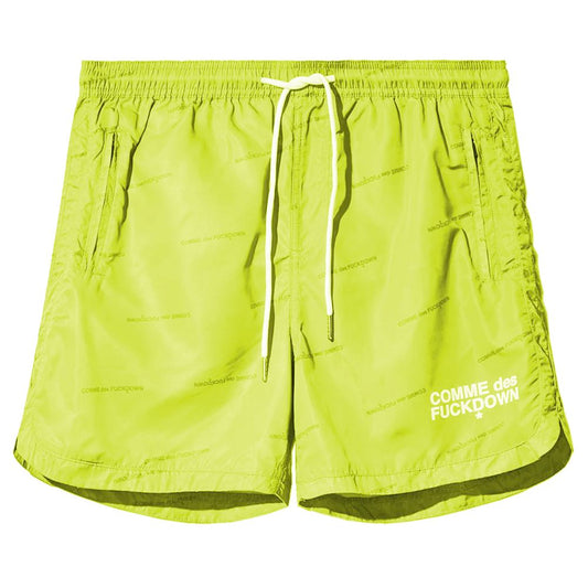 Comme Des Fuckdown Yellow Polyester Men's Swimwear Short