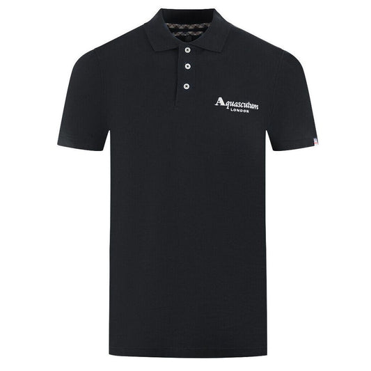 Aquascutum Elegantna bombažna polo majica z kontrastnim logotipom