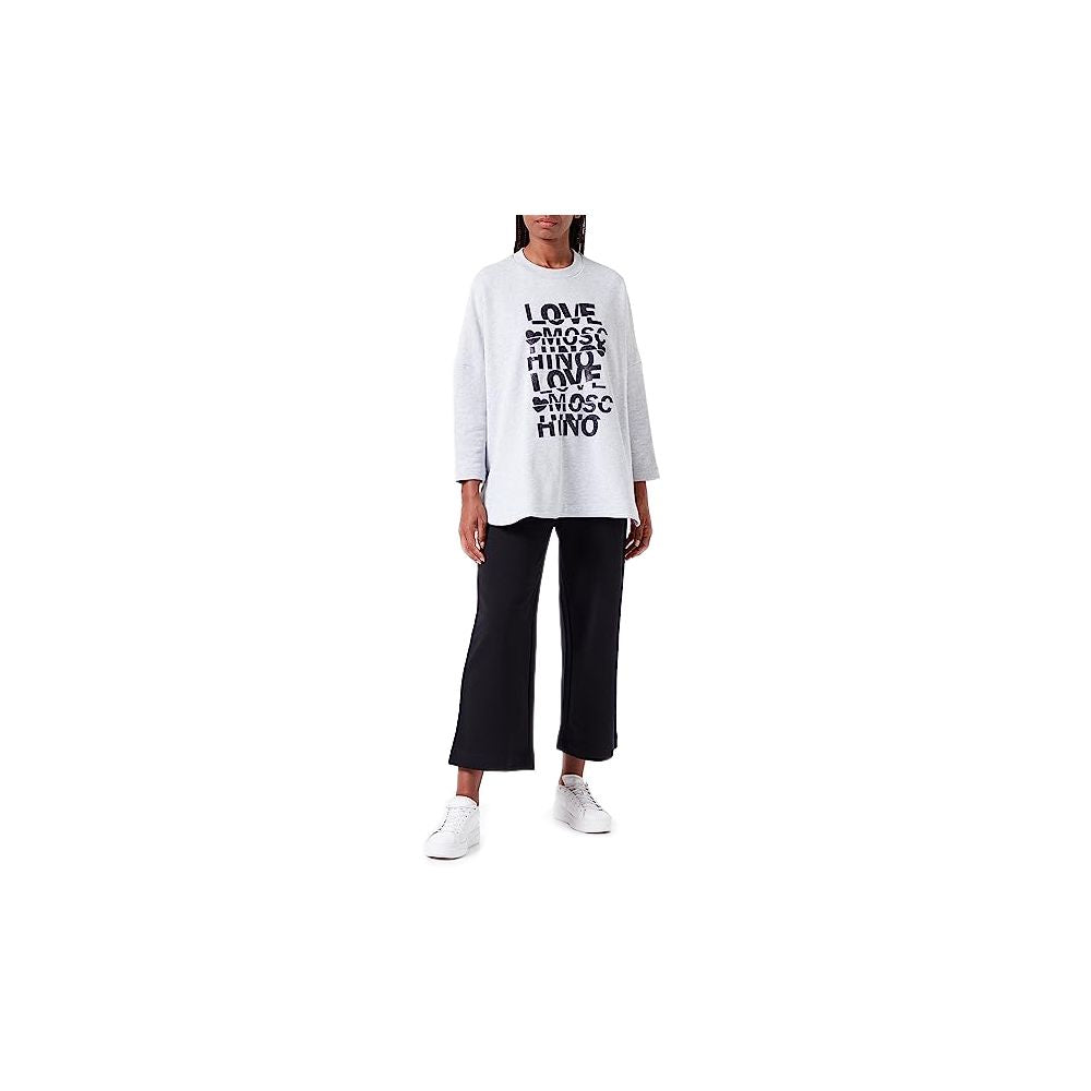Love Moschino Gray Cotton Women Sweatshirt